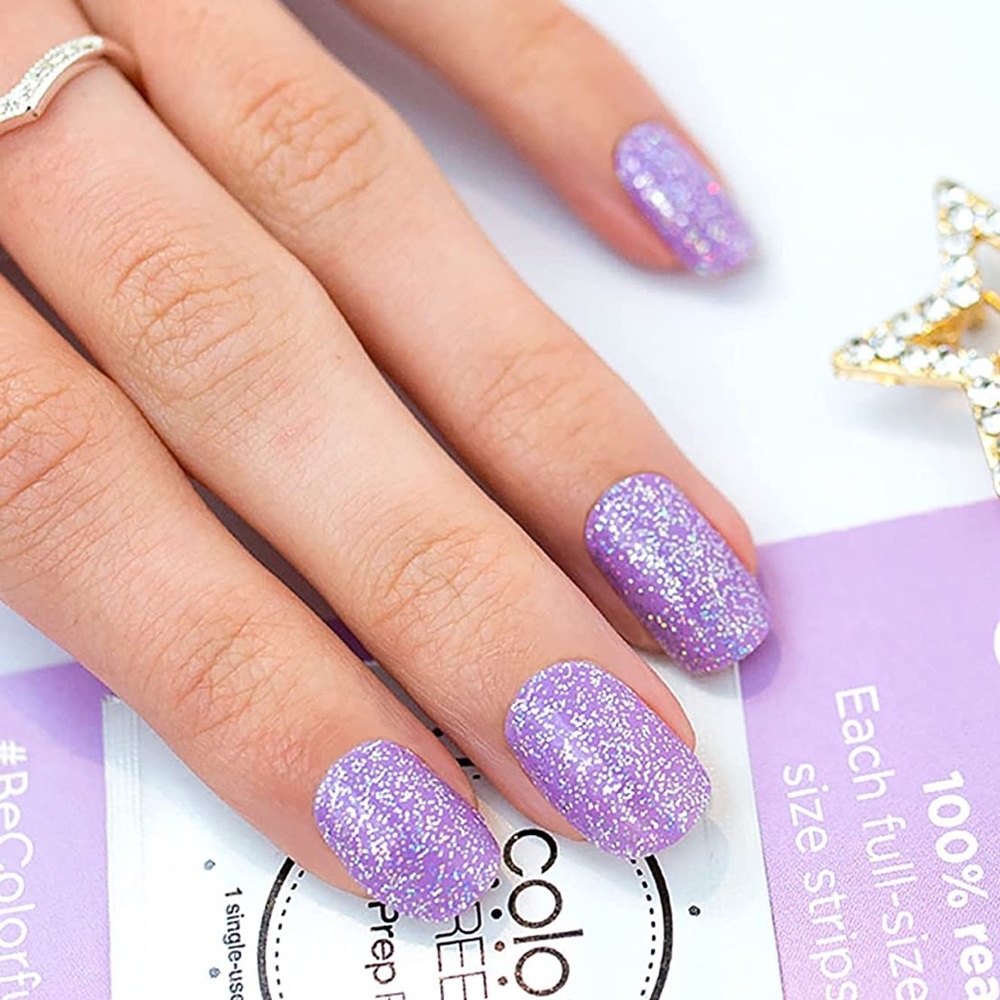 Color Street Glamsterdam - Purple Glitter Nails - Retired - Brand New